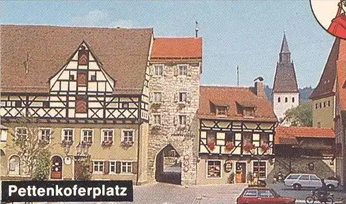 POSTKARTE BERCHING PETTENKOFERPLATZ WAPPEN & GESCHICHTE CHRONIK Chronikkarte chronique chronicle storycard cpa postcard