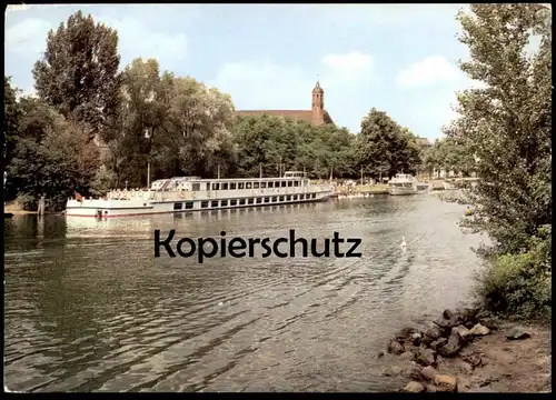 ÄLTERE POSTKARTE BRANDENBURG HAVEL WEISSE FLOTTE MS AKTIVIST Motorschiff Schiff Ship Bateau cpa postcard Ansichtskarte