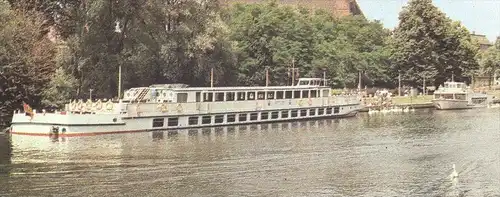 ÄLTERE POSTKARTE BRANDENBURG HAVEL WEISSE FLOTTE MS AKTIVIST Motorschiff Schiff Ship Bateau cpa postcard Ansichtskarte