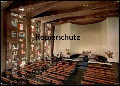 ÄLTERE POSTKARTE BENSBERG-REFRATH PFARRKIRCHE ST. ELISABETH Bergisch Gladbach Kirche church Ansichtskarte postcard cpa