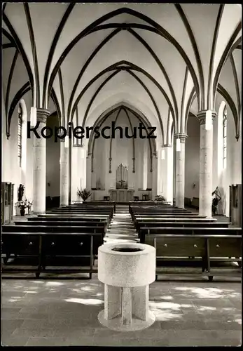 ÄLTERE POSTKARTE BENSBERG-REFRATH PFARRKIRCHE ST. JOHANN BAPTIST Bergisch Gladbach Kirche Orgel organ orgue cpa AK
