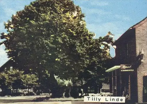 ÄLTERE POSTKARTE GRUSS AUS BOHNHORST MÜHLE TILLY LINDE GASTHAUS ZUR POST BAUM tree VW Opal molen windmill Warmsen Uchte