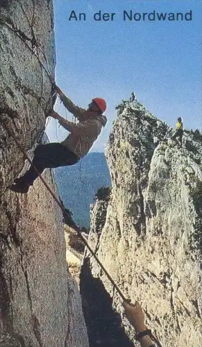POSTKARTE GRÜSSE VON DER KAMPENWAND BEI ASCHAU BERGSTEIGER NORDWAND GIPFELKREUZ mountain climber alpiniste montagne