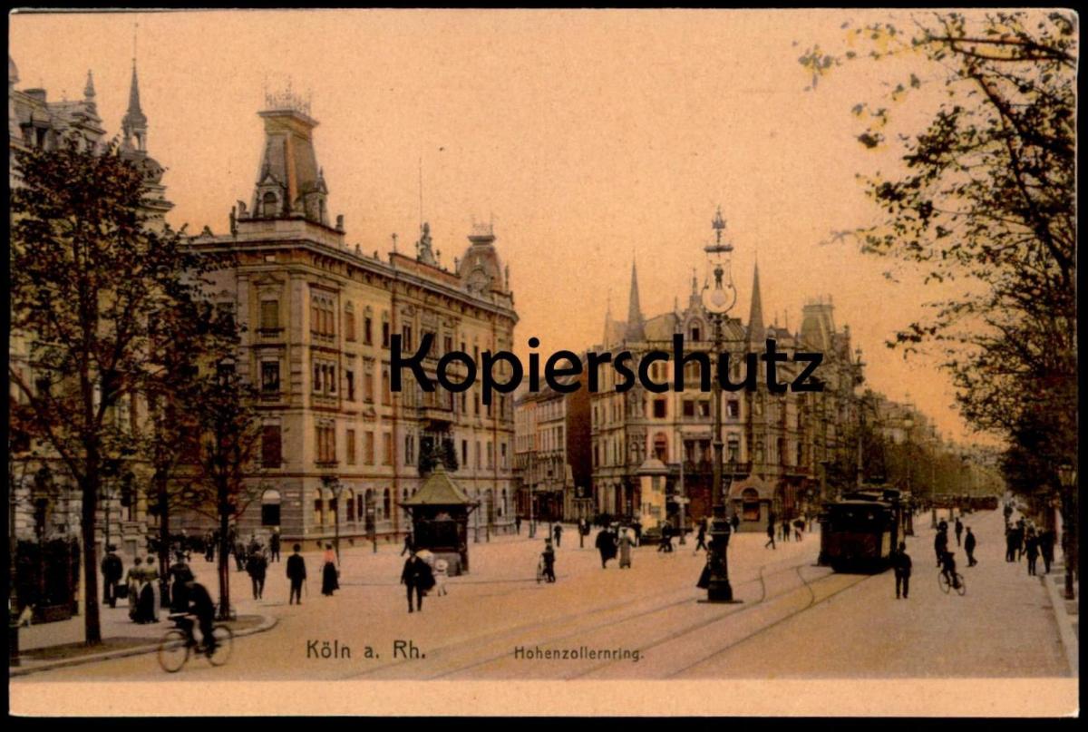 Alte Postkarte Koln Hohenzollernring Strassenbahn Tram Tramway