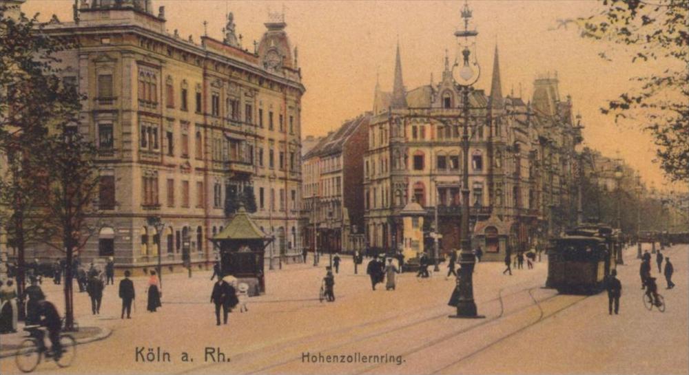 Alte Postkarte Koln Hohenzollernring Strassenbahn Tram Tramway