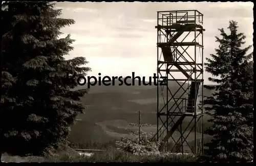 ÄLTERE POSTKARTE HAHNENKLEE HARZ BLICK VON DER SCHALKE ZUM BROCKEN Turm tower tour Goslar AK Ansichtskarte cpa postcard