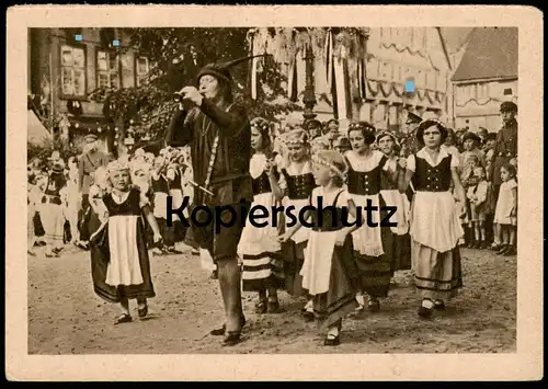 ALTE POSTKARTE HAMELN 01. OKTOBER 1933 SOLDATEN KINDER BEFLAGGUNG DER RATTENFÄNGER Flöte Kinder children enfant postcard