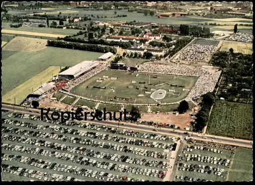 POSTKARTE AACHEN-LAURENSBERGER RENNVEREIN REITERSTADION AACHEN-SOERS Springreiten Show jumping postcard stadium stade AK