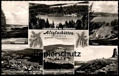 ÄLTERE POSTKARTE ALTGLASHÜTTEN WINDGFÄLLWEIHER FALKAU SCHLUCHSEE TITISEE HOCHFIRST SCHWARZWALD Feldberg black forest cpa
