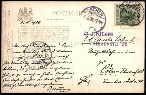 ALTE POSTKARTE OILETTE RAPHAEL TUCK POSTCARD DEUTSCHE STÄDTE SERIE AACHEN No. 178 B KÜNSTLER CHARLES F. FLOWER postcard