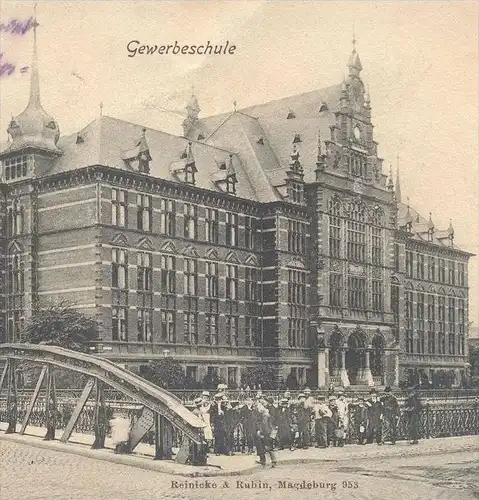 ALTE POSTKARTE HAGEN IN WESTFALEN GEWERBESCHULE 1902 Schule school école cpa postcard AK Ansichtskarte