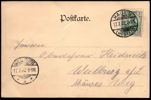 ALTE POSTKARTE HAGEN IN WESTFALEN GEWERBESCHULE 1902 Schule school école cpa postcard AK Ansichtskarte