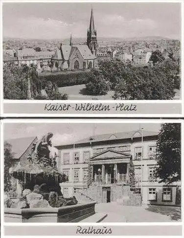 ÄLTERE POSTKARTE DETMOLD LANDKARTE LANGESTRASSE HERMANNSDENKMAL KRUMME STRASSE RATHAUS THEATER map carte géographique