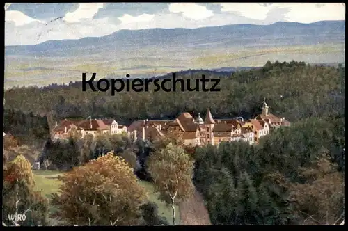 ALTE POSTKARTE KÖNIGSFELD IM SCHWARZWALD PANORAMA WIRO-KÜNSTLERKARTE Wohlgemuth & Lissner cpa postcard Ansichtskarte AK