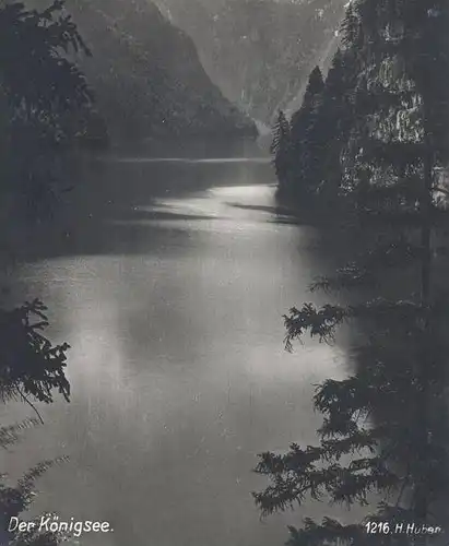 ALTE POSTKARTE DER KÖNIGSEE H. HUBER DEUTSCHE HEIMATBILDER HEIMAT KÖNIGSSEE Schönau cpa postcard AK Ansichtskarte