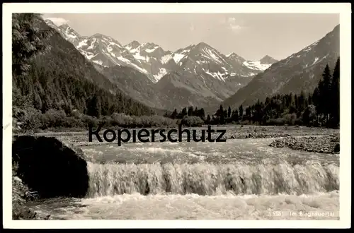 ÄLTERE POSTKARTE IM BIRGSAUERTAL DIE STILLACH IM BIRGSAUTAL BEI OBERSTDORF STEMPEL EINÖDSBACH postcard river mountain AK