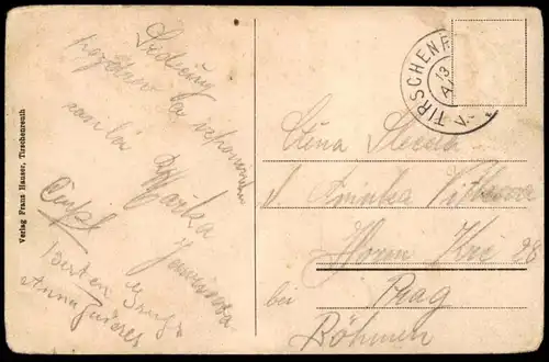 ALTE POSTKARTE GRUSS AUS TIRSCHENREUTH LUITPOLDSCHULE Schule school école cpa postcard AK Ansichtskarte