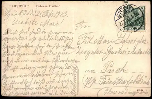 ALTE POSTKARTE HEUBÜLT BEHRENS GASTHOF RASTEDE Jaderberg Jade Baum Tree Arbre AK Ansichtskarte postcard cpa