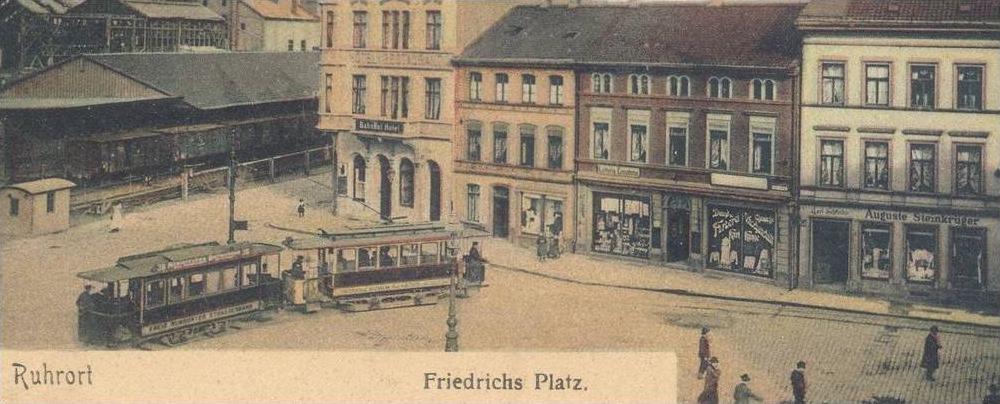 ALTE POSTKARTE DUISBURG RUHRORT FRIEDRICHS PLATZ