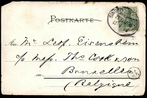 ALTE LITHO POSTKARTE GRUSS AUS DONAUESCHINGEN TOTAL BEZIRKSAMT SCHLOSS EVANGELISCHE KIRCHE DONAUQUELLE cpa postcard AK