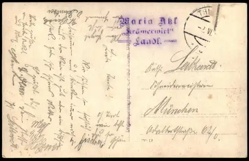 ALTE POSTKARTE LANDL BEI THIERSEE STEMPEL KRÄMERWIRT MARIA AKL Austria Österreich Autriche Ansichtskarte AK cpa postcard