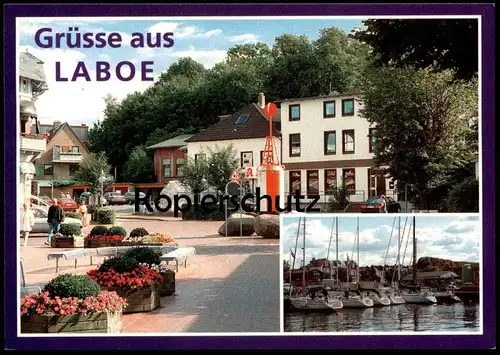 POSTKARTE LABOE KIELER FÖRDE ALTES VERKEHRZEICHEN ACHTUNG KINDER BOJE APOTHEKDE VW postcard cpa AK Ansichtskarte