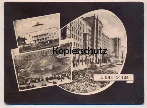 ÄLTERE POSTKARTE LEIPZIG STADION OPERNHAUS RINGBEBAUUNG Parade Stadium stade stadio estadio Ansichtskarte cpa postcard