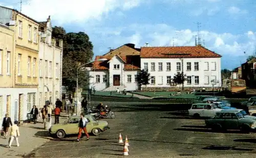 ÄLTERE POSTKARTE TETEROW RWN-RESTAURANT TETEROWER SEE KREISKULTURHAUS PLATZ DES FRIEDENS MÜHLENTEICH Trabant Wartburg