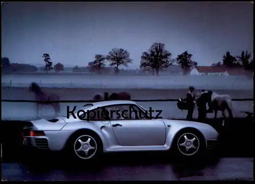 ÄLTERE POSTKARTE PORSCHE TYP 959 STANDOX AUTOLACK Auto Car Pferd Horse Cheval cpa postcard AK Ansichtskarte