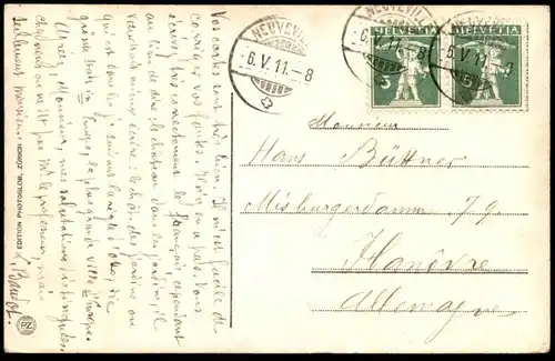 ALTE POSTKARTE LÜTSCHINE MIT JUNGFRAU Grindelwald Suisse Swiss Schweiz Switzerland Svizzera Mountain Mountains Montagne