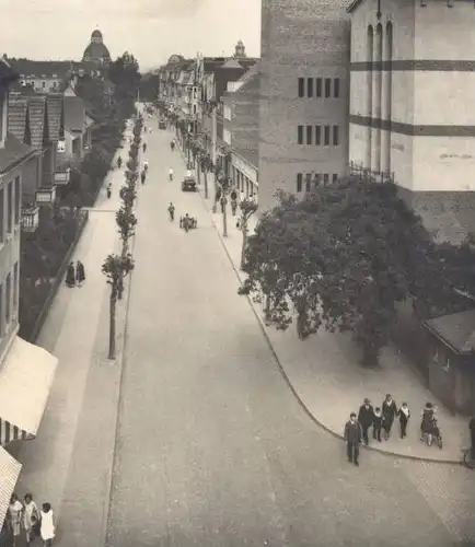 ALTE POSTKARTE LEVERKUSEN WIESDORF HAUPTSTRASSE MIT HERZ-JESU-KIRCHE church église cpa postcard AK Ansichtskarte