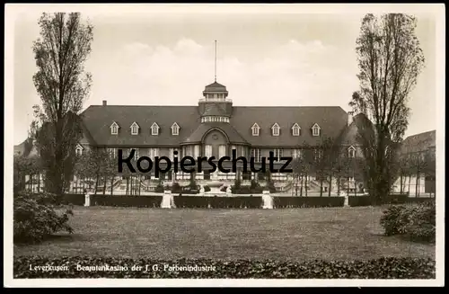 ALTE POSTKARTE LEVERKUSEN WIESDORF BEAMTENKASINO DER I.G. FARBEN FARBENINDUSTRIE Kasino Kantine postcard Ansichtskarte