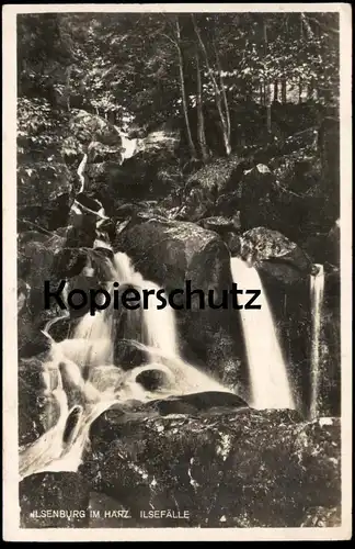 ALTE POSTKARTE ILSENBURG IM HARZ ILSEFÄLLE 1930 Wasserfall cascade waterfall cpa postcard AK Ansichtskarte