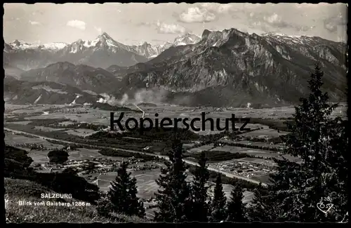 ÄLTERE POSTKARTE SALZBURG BLICK VOM GAISBERG 1286M STEMPEL SKI-KLUB SALZBURG Feuer Fire Austria Autriche Ansichtskarte