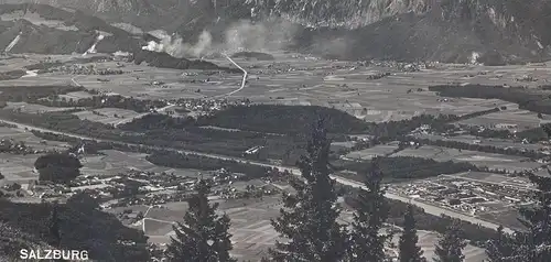 ÄLTERE POSTKARTE SALZBURG BLICK VOM GAISBERG 1286M STEMPEL SKI-KLUB SALZBURG Feuer Fire Austria Autriche Ansichtskarte