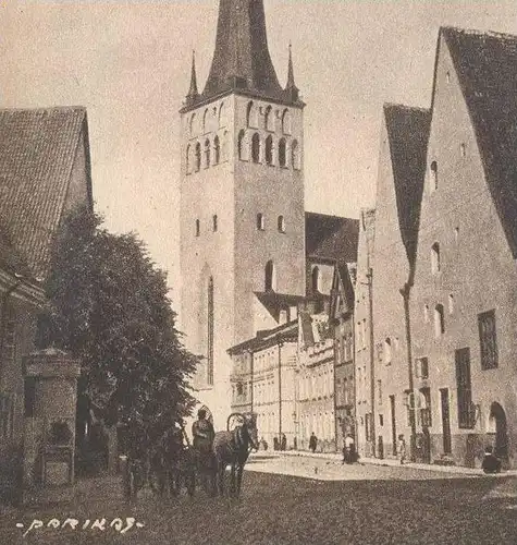 ALTE POSTKARTE TALLINN OLEVISTE KIRIK REVAL ST. OLAIKIRCHE PARIKAS Eesti Estonie Estonia cpa postcard Ansichtskarte AK