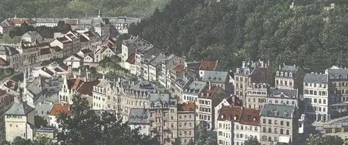 ALTE POSTKARTE KARLSBAD PANORAMA Total Karlovy Vary Ceska Republika Tschechien Verlag Mehner & Maas cpa postcard AK