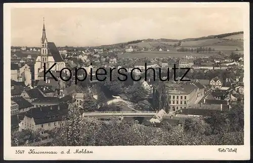 ALTE POSTKARTE KRUMMAU MOLDAU FOTO WOLF CESKY KRUMLOV VLTAVA FELDPOST 1939 Ceska Czech Republic Tschechien cpa postcard