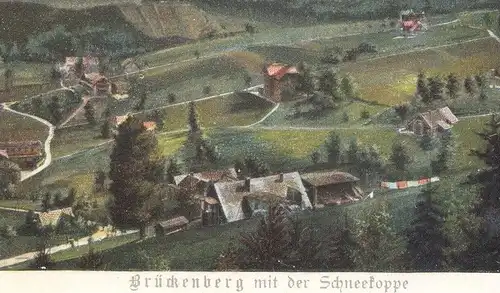 ALTE POSTKARTE BRÜCKENBERG MIT DER SCHNEEKOPPE KARPACZ GORNY SCHLESIEN RIESENGEBIRGE Karkonosze Krkonose Polska postcard