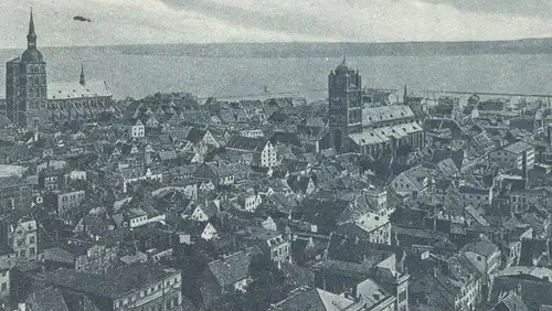 ALTE POSTKARTE STRALSUND TOTAL ANSICHT PANORAMA Totalansicht 1923 cpa postcard AK Ansichtskarte