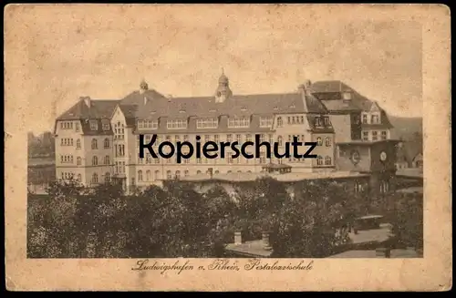 ALTE POSTKARTE LUDWIGSHAFEN AM RHEIN PESTALOZZISCHULE Schule Pestalozzi School École cpa postcard AK Ansichtskarte