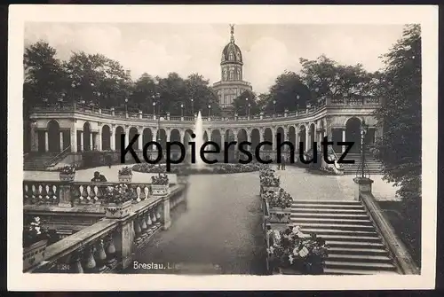 ALTE POSTKARTE BRESLAU LIEBICHSHÖHE 1940 Wzgórze Partyzantów Wroclaw Brassel Schlesien postcard Ansichtskarte AK