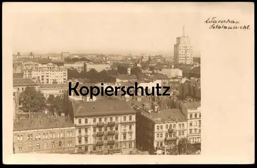 ALTE POSTKARTE WARSCHAU WARSZAWA TOTALAUSSICHT PANORAMA TOTAL 1942 cpa postcard AK Ansichtskarte Polska Poland Polen