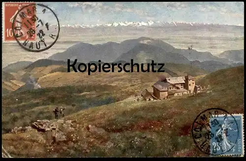 ALTE KÜNSTLER POSTKARTE GROSSER BELCHEN SIGN. H. HOFFMANN VOGESEN VOSGES alps Kletterer Bergsteiger climber alpiniste AK