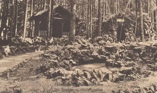 ALTE POSTKARTE GÖRBERSDORF DR. BREHMERS HEILANSTALTEN GROTTE CAVE SCHLESIEN Sokolowsko Mieroszow Polska Poland Polen cpa