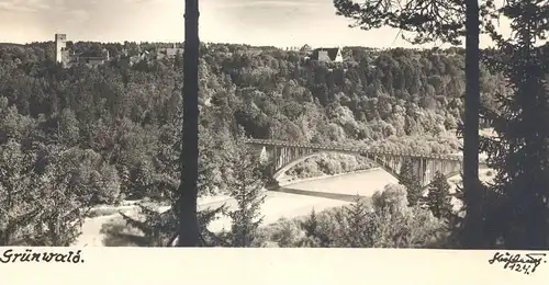 ÄLTERE POSTKARTE ISARTAL GRÜNWALD BEI MÜNCHEN 124 BURG Foto cpa postard Photo Ansichtskarte AK