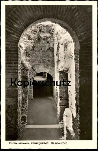 ÄLTERE POSTKARTE TRIER KAISER-THERMEN KELLERGESCHOSS Nr. 16 und 17 Treves Therme Cellar Cave Ansichtskarte cpa postcard
