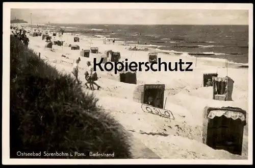 ALTE POSTKARTE SORENBOHM IN POMMERN BADESTRAND OSLO Sarbinowo bei Gmina Mielno Großmöllen Polska Poland Polen postcard