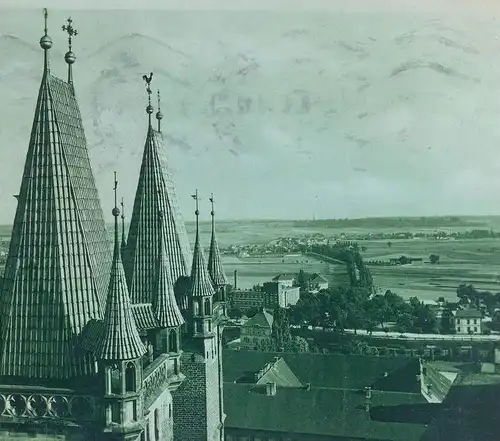 ALTE POSTKARTE HRADEC KRALOVE FELDPOST 1943 STEMPEL FLIEGERHORST VERFASSER BESCHREIBT DIENSTBETRIEB Königgrätz postcard