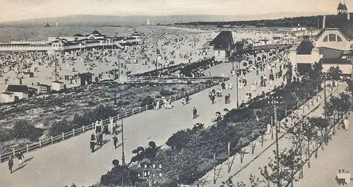 ALTE POSTKARTE SEEBAD SWINEMÜNDE PANORAMA Swinoujscie Usedom Uznam Wollin Wolin Kaseburg Karsibór Pommern Polska